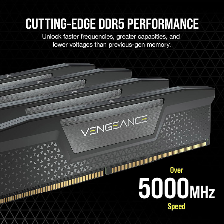 خرید رم Corsair Vengeance - ظرفیت ۳۲ گیگابایت - DDR5 - پک دوتایی - مدل Intel XMP - فرکانس 5200 مگاهرتز - CL40